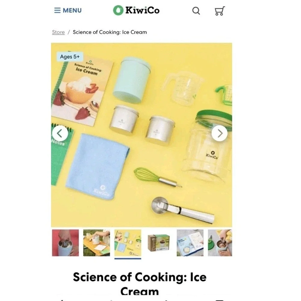 New In Box - KiwiCo Science Of Cooking: Ice Cream - Create Your Own Favorites